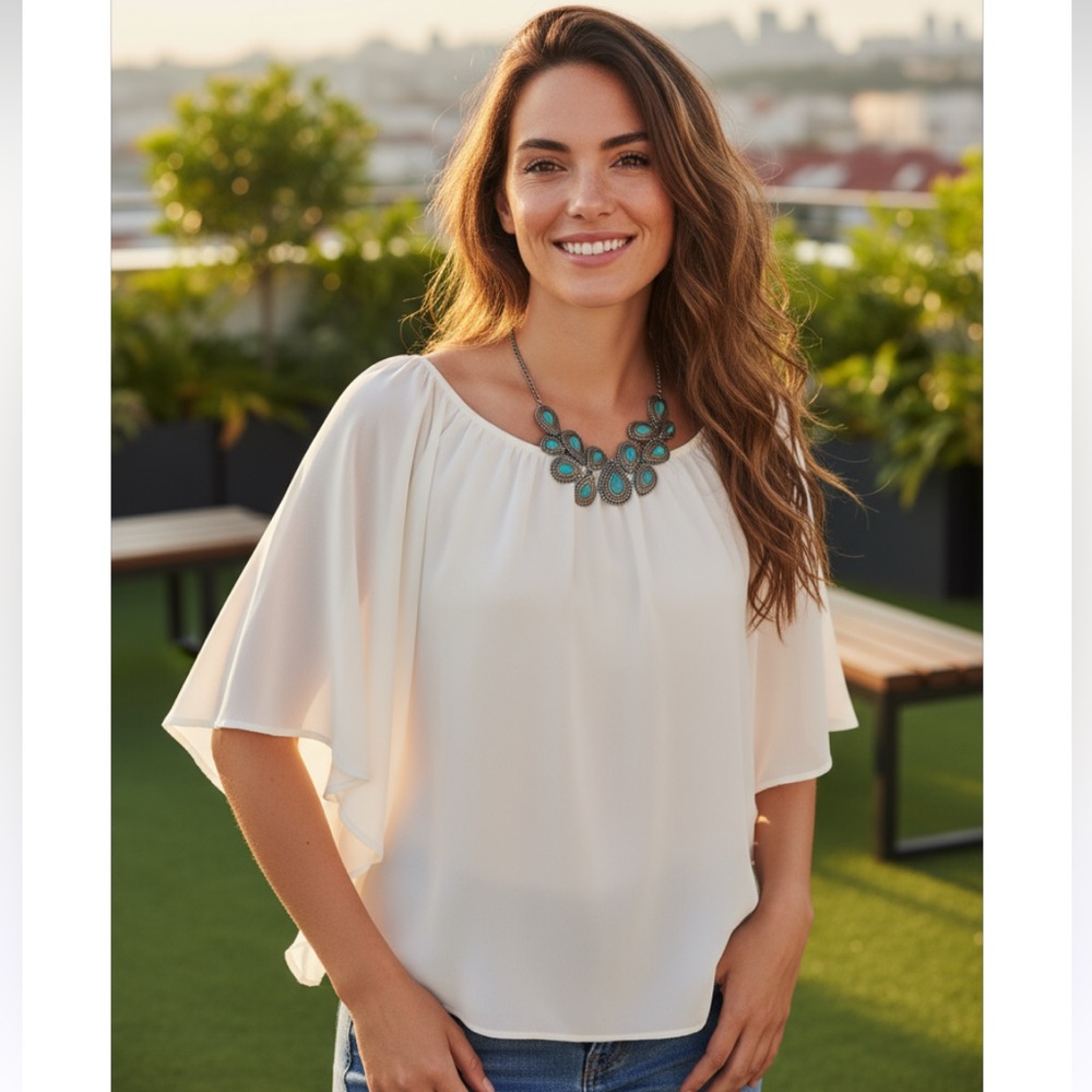 Butterfly sleeve top